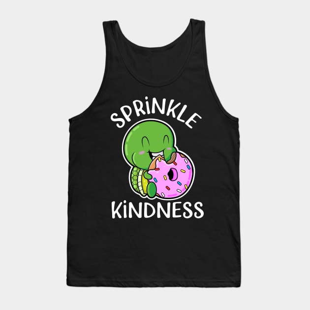 Baby Turtle Eating a Sprinkled Doughnut Sprinkle Kindness Tank Top by SWIFTYSPADE